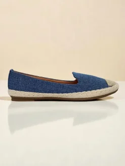 Espadryle Płaskie^Royalfashion Damskie espadryle eko zamszowe Bombei Granatowy
