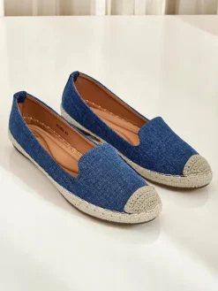Espadryle Płaskie^Royalfashion Damskie espadryle eko zamszowe Bombei Granatowy