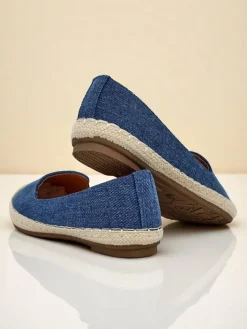 Espadryle Płaskie^Royalfashion Damskie espadryle eko zamszowe Bombei Granatowy