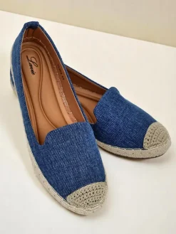 Espadryle Płaskie^Royalfashion Damskie espadryle eko zamszowe Bombei Granatowy