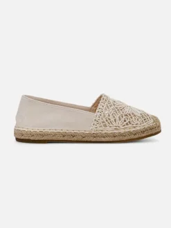 Espadryle Płaskie^Royalfashion Damskie espadryle ażurowe Verela beżowy