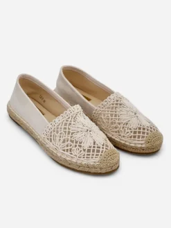 Espadryle Płaskie^Royalfashion Damskie espadryle ażurowe Verela beżowy