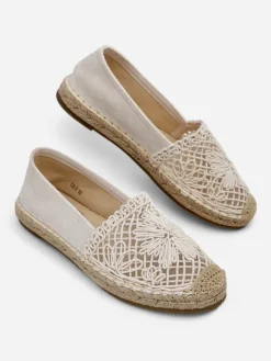 Espadryle Płaskie^Royalfashion Damskie espadryle ażurowe Verela beżowy