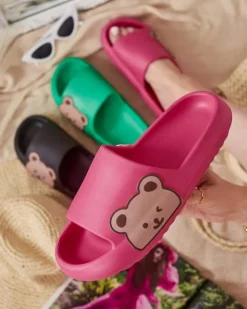 Klapki Basenowe|Klapki Płaskie^Royalfashion Damskie gumowe klapki Mall różowy