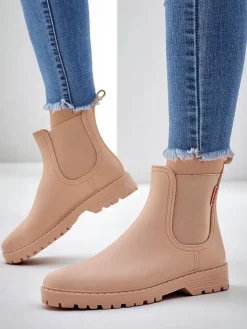 Kalosze Matowe^Royalfashion Damskie kalosze Asiila beżowy