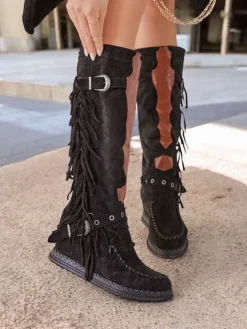 Kozaki Na Obcasie|Kozaki Z Ociepleniem^Royalfashion Damskie kozaki na koturnie Geroses