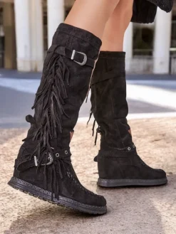 Kozaki Na Obcasie|Kozaki Z Ociepleniem^Royalfashion Damskie kozaki na koturnie Geroses