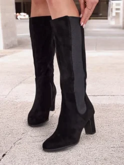 Kozaki Na Obcasie|Kozaki Bez Ocieplenia^Royalfashion Damskie kozaki do kolana Wrioloc jasny brązowy