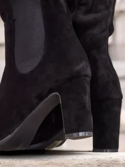 Kozaki Na Obcasie|Kozaki Bez Ocieplenia^Royalfashion Damskie kozaki do kolana Wrioloc jasny brązowy