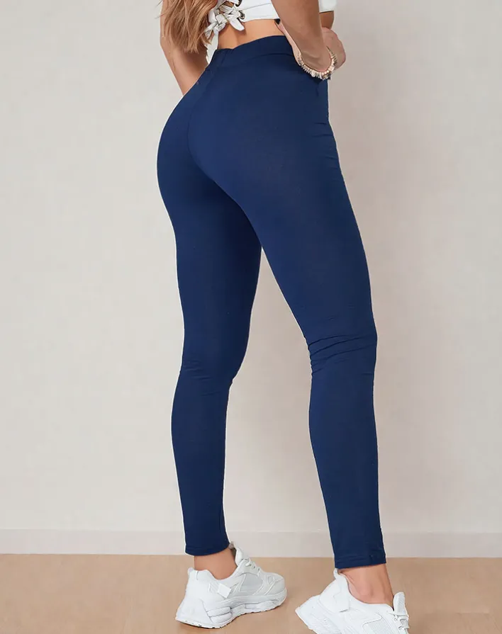 Legginsy / Tregginsy^Royalfashion Damskie legginsy Granatowy