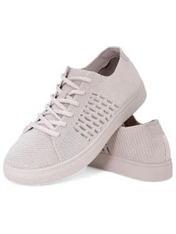 Bieganie, Ćwiczenia I Trening^Royalfashion Damskie materiałowe buty sportowe Norbiese beżowy