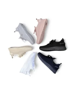 Bieganie, Ćwiczenia I Trening^Royalfashion Damskie materiałowe buty sportowe Rinsel Granatowy