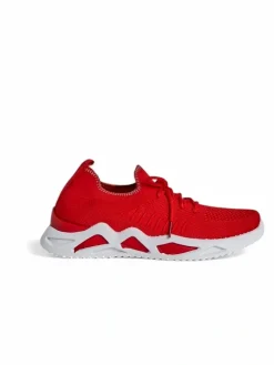 Bieganie, Ćwiczenia I Trening^Royalfashion Damskie materiałowe buty sportowe Rinsel czerwony