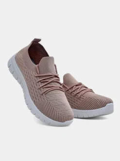 Bieganie, Ćwiczenia I Trening^Royalfashion Damskie materiałowe buty sportowe Orycyss różowy