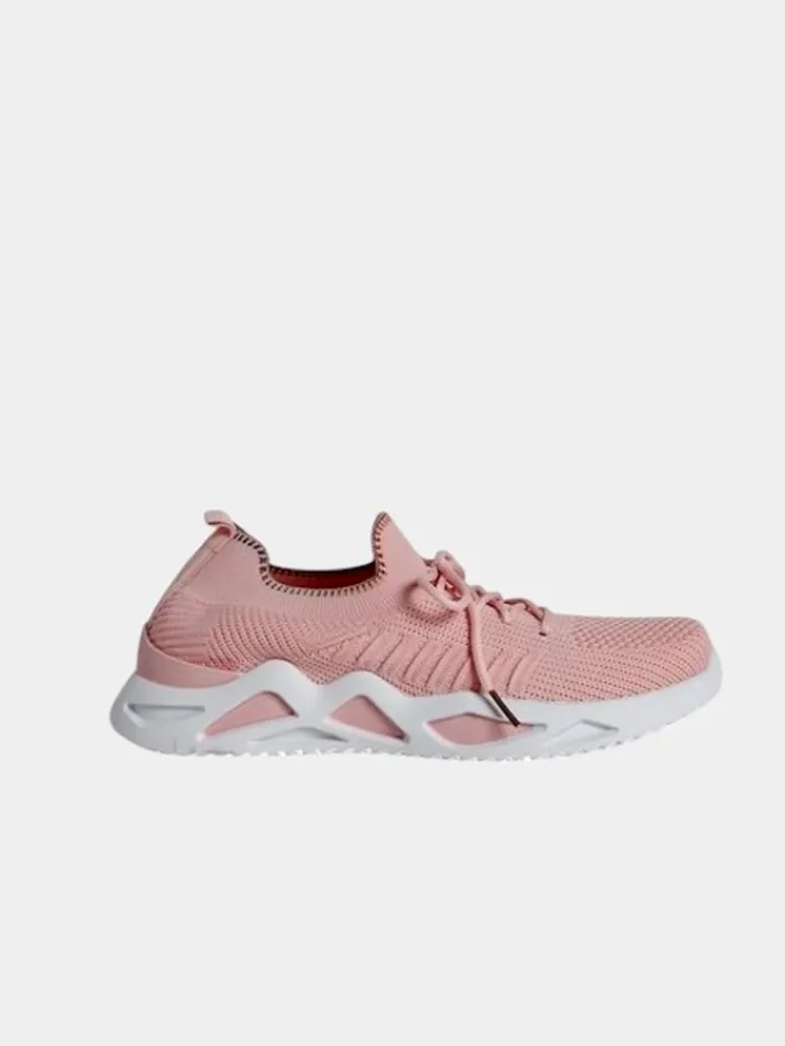 Bieganie, Ćwiczenia I Trening^Royalfashion Damskie materiałowe buty sportowe Rinsel różowy