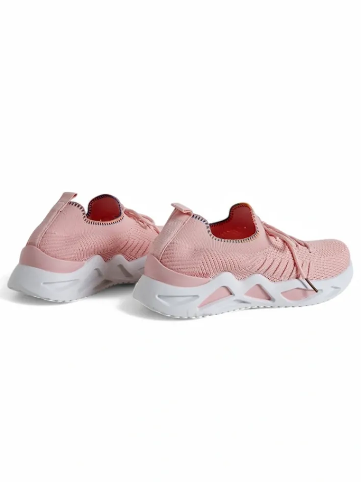 Bieganie, Ćwiczenia I Trening^Royalfashion Damskie materiałowe buty sportowe Rinsel różowy