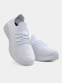 Bieganie, Ćwiczenia I Trening^Royalfashion Damskie materiałowe buty sportowe Orycyss biały