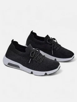 Bieganie, Ćwiczenia I Trening^Royalfashion Damskie materiałowe buty sportowe Rinses czarny