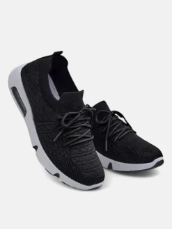 Bieganie, Ćwiczenia I Trening^Royalfashion Damskie materiałowe buty sportowe Rinses czarny