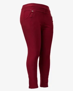 Legginsy / Tregginsy|Plus Size^Royalfashion Damskie ocieplane spodnie typu tregginsy PLUS SIZE Bordowy