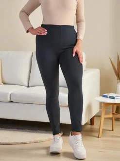 Legginsy / Tregginsy|Plus Size^Royalfashion Damskie ocieplane spodnie typu tregginsy PLUS SIZE Granatowy