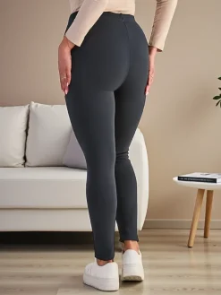 Legginsy / Tregginsy|Plus Size^Royalfashion Damskie ocieplane spodnie typu tregginsy PLUS SIZE Granatowy