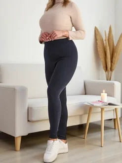 Legginsy / Tregginsy|Plus Size^Royalfashion Damskie ocieplane spodnie typu tregginsy PLUS SIZE Granatowy