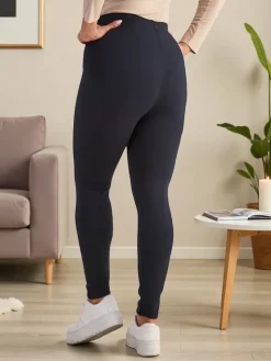Legginsy / Tregginsy|Plus Size^Royalfashion Damskie ocieplane spodnie typu tregginsy PLUS SIZE Granatowy
