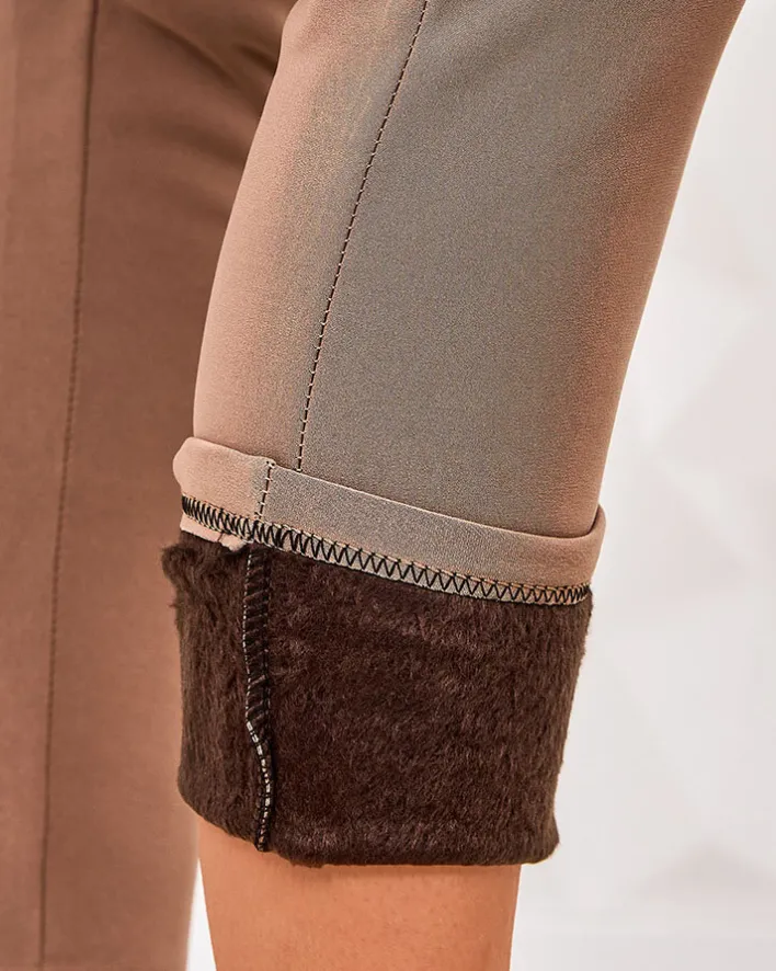 Legginsy / Tregginsy^Royalfashion Damskie ocieplane spodnie typu tregginsy zielony