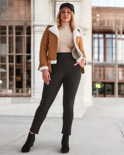 Legginsy / Tregginsy|Plus Size^Royalfashion Damskie ocieplane spodnie typu tregginsy PLUS SIZE czarny