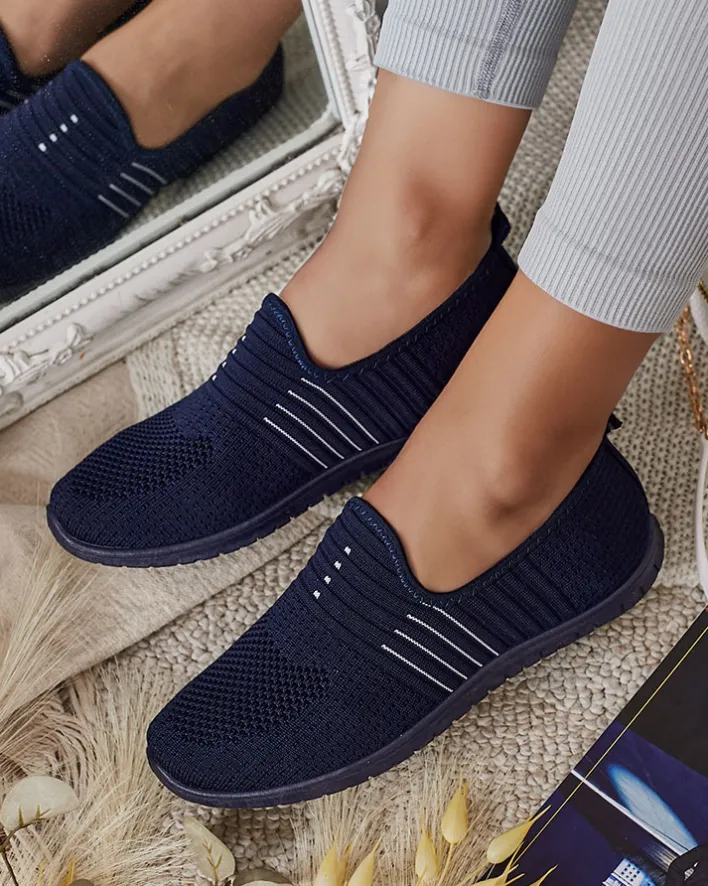 Półbuty^Royalfashion Damskie półbuty Sefella Granatowy