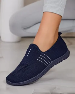 Półbuty^Royalfashion Damskie półbuty Sefella Granatowy