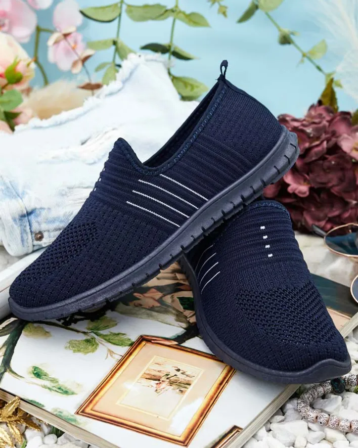 Półbuty^Royalfashion Damskie półbuty Sefella Granatowy