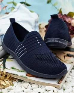 Półbuty^Royalfashion Damskie półbuty Sefella Granatowy