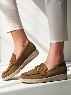 Półbuty^Royalfashion Damskie półbuty z ozdobą na nosku Fifon zielony