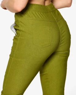 Plus Size|Spodnie Materiałowe^Royalfashion Damskie proste spodnie materiałowe w kolorze m PLUS SIZE zielony