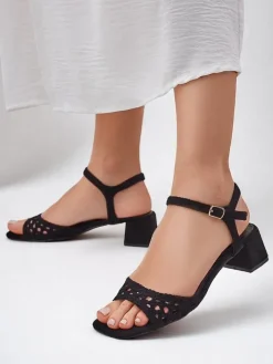 Ugc|Buty Na Wielkie Wyjście^Royalfashion Damskie sandały ażurowe Azopi czarny