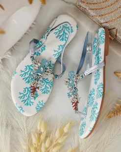 Sandały Płaskie^Royalfashion Damskie sandałki typu japonki Lollisa zielony