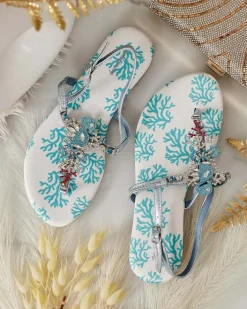 Sandały Płaskie^Royalfashion Damskie sandałki typu japonki Lollisa zielony