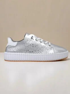 Sneakersy|Sportowe^Royalfashion Damskie sneakersy ażurowe Luna Lace biały