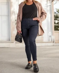 Legginsy / Tregginsy|Plus Size^Royalfashion Damskie spodnie typu tregginsy PLUS SIZE czarny