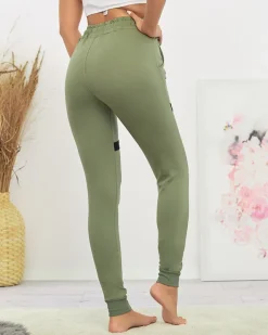 Spodnie Dresowe^Royalfashion Damskie spodnie dresowe w kolorze m zielony