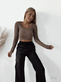 Spodnie Cargo^Royalfashion Damskie spodnie typu bojówki czarny