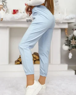 Spodnie Dresowe^Royalfashion Damskie spodnie dresowe Ecru