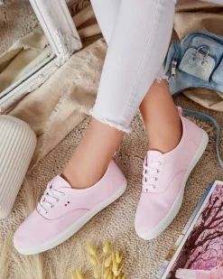Trampki^Royalfashion Damskie tenisówki Secilla różowy