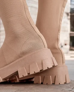 Kozaki Na Płaskim Obcasie|Kozaki Z Ociepleniem^Royalfashion Damskie wsuwane kozaki Ohorro jasny brązowy