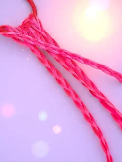 Akcesoria Do Włosów^Royalfashion Doczepiane warkoczyki na gumce Fuksjowy