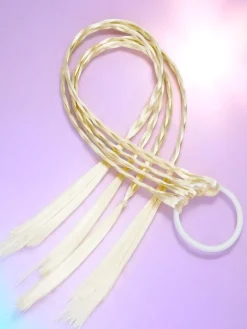 Akcesoria Do Włosów^Royalfashion Doczepiane warkoczyki na gumce beżowy