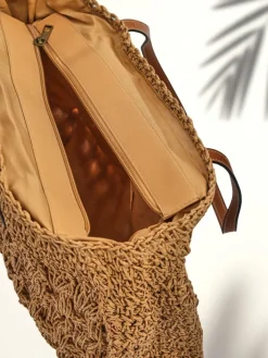 Wiklinowe I Słomiane^Royalfashion Duża słomiana torebka damska Coco Breeze