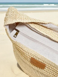 Wiklinowe I Słomiane^Royalfashion Duża słomiana torebka damska Marella Natura krem